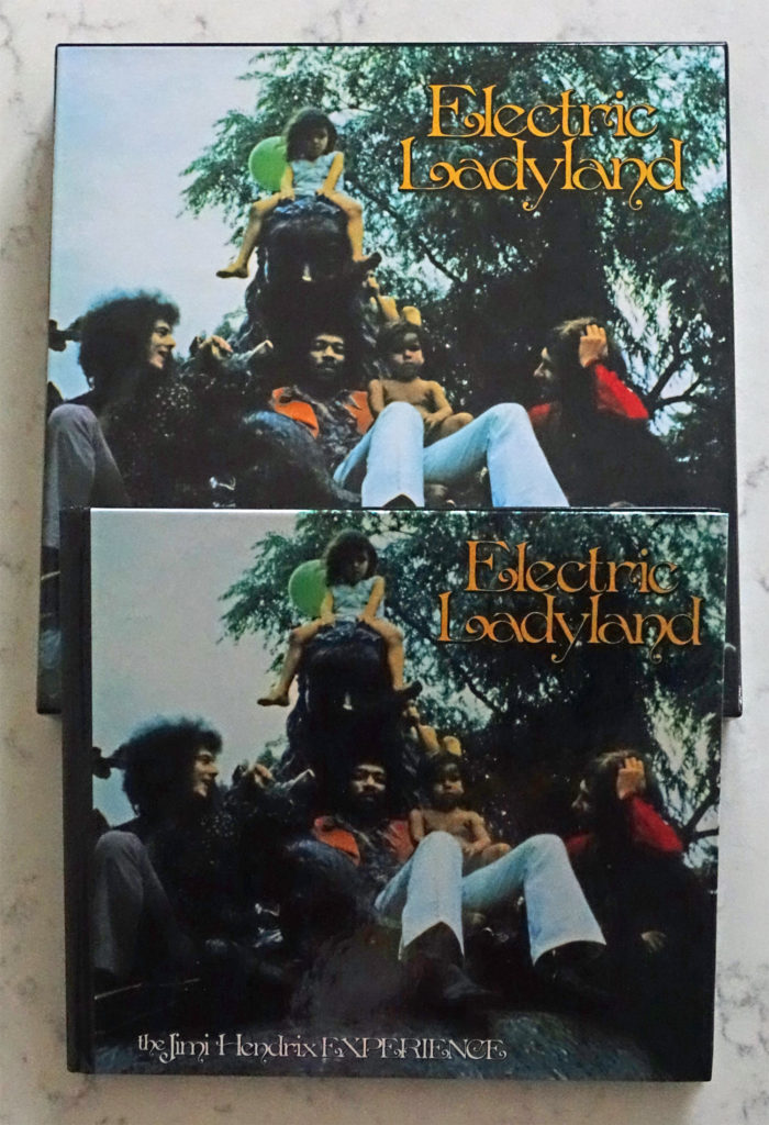 Dimensional comparison of both formats of the 50th anniversary of “Electric Ladyland” box sets