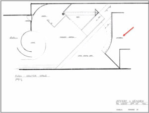 John Storyk's original design for Hendrix and Jeffery's planned nightclub/recording facility.