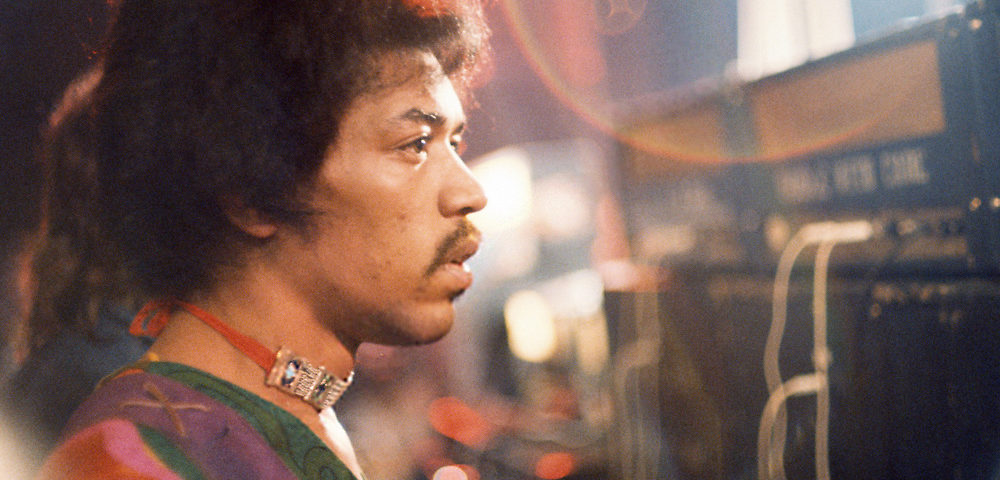 Jimi at Isle of Wight; photo by Charles Everest