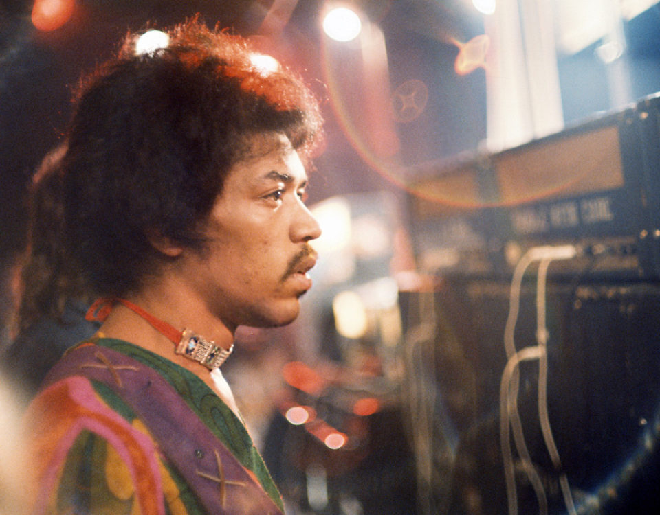 Jimi at Isle of Wight; photo by Charles Everest