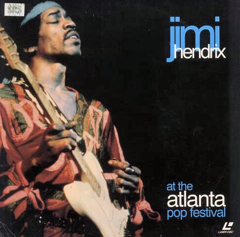 Laser Disc cover of "Jimi Hendrix at the Atlanta Pop Festival"