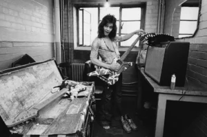 Eddie Van Halen with the tools of his trade.