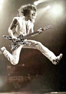 Eddie Van Halen perfects musical levitation.